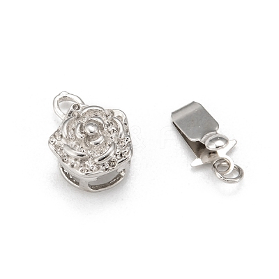 Platinum Plated Brass Box Clasps X-KK64-1