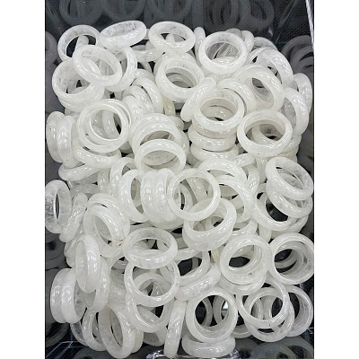 Natural Quartz Crystal Finger Rings WG8089A-18-1