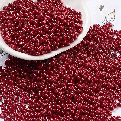 Baking Paint Glass Seed Beads SEED-A033-04Q-1