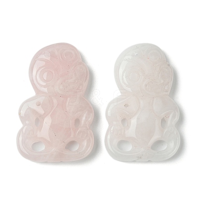 Natural Rose Quartz Big Pendants G-G113-01D-1