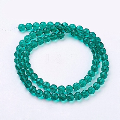 Transparent Glass Bead Strands GLAA-R095-10mm-M-1