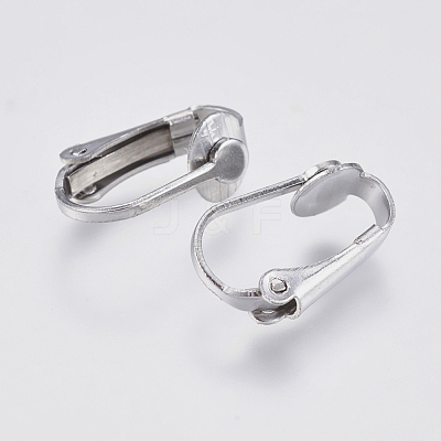 Tarnish Resistant 304 Stainless Steel Clip-on Earring Findings STAS-F139-055P-1