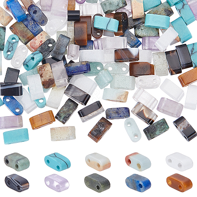 140Pcs 10 Styles Natural & Synthetic Mixed Gemstone Beads G-UN0001-33-1