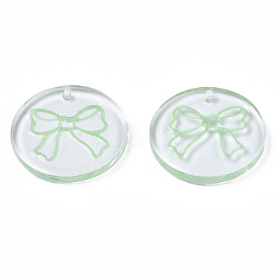 Transparent Resin Pendants RESI-N030-006E-1
