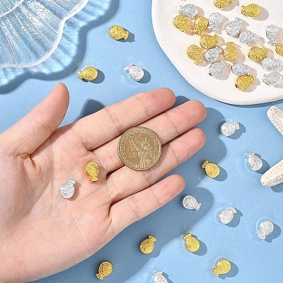40Pcs 2 Colors Alloy Beads FIND-YW0010-41-1