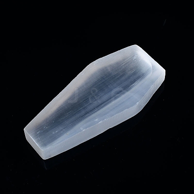 Halloween Coffin Natural Selenite Figurines DJEW-PW0021-26A-1