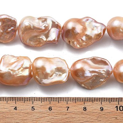 Natural Nucleated Pearl Beads Strands PEAR-B004-15M-06B-1