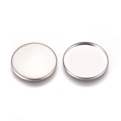 Tarnish Resistant 304 Stainless Steel Plain Edge Bezel Cups STAS-E460-10P-25mm-1