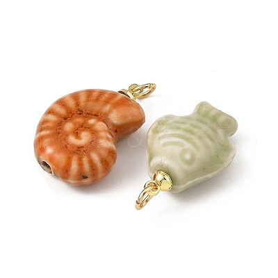 Handmade Porcelain Pendants PALLOY-JF05924-1