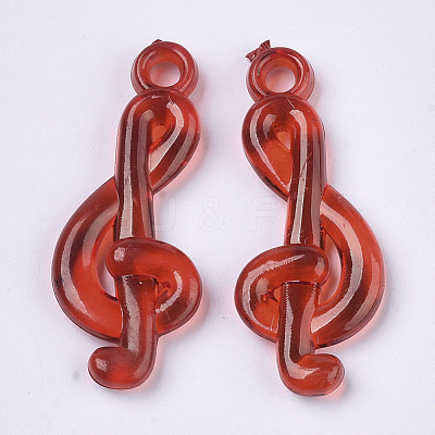 Transparent Acrylic Pendants TACR-T015-089-1