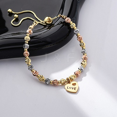 Brass Slider Bracelets BJEW-C090-02G-E-1