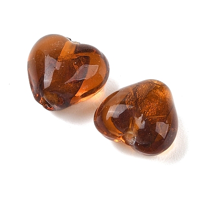 Handmade Silver Foil Glass Beads X-FOIL-R050-12x8mm-13-1