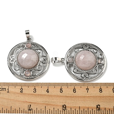 Natural Rose Quartz Pendants G-Q158-03A-1