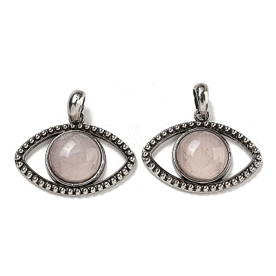 Natural Rose Quartz Pendants G-G147-07AS-10-1