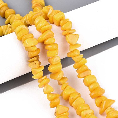 Dyed Natural Yellow Jade Beads Strands G-ZX005-13E-1