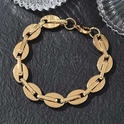 12MM 304 Stainless Steel Oval Link Chain Bracelets SA-CBA2696-13G-1