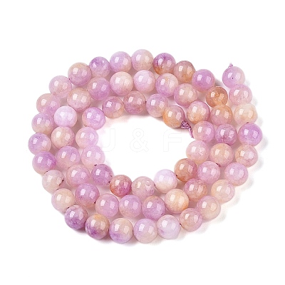 Dyed Natural White Jade Beads Strands G-T138-6mm-210-9-1
