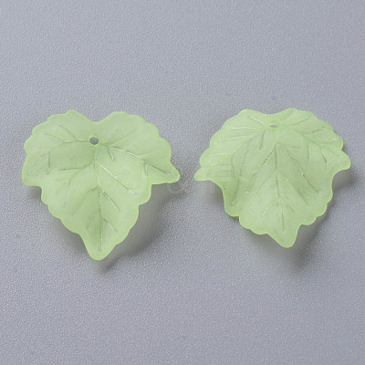 Autumn Theme Transparent Frosted Acrylic Pendants PAF002Y-18-1