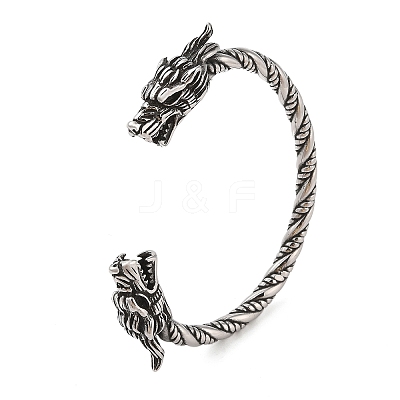 Viking 304 Stainless Steel Open Cuff Bangles for Men BJEW-U001-07D-G-1