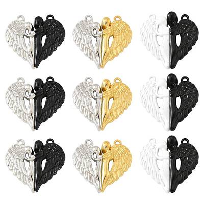 10 Sets Spray Painted Alloy Magnetic Pendants FIND-FS0004-25-1
