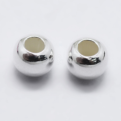 Anti-Tarnish Rhodium Plated 925 Sterling Silver Beads STER-K167-026C-P-1