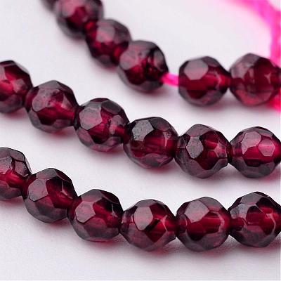 Natural Garnet Bead Strands G-K145-F-3mm-AB-1