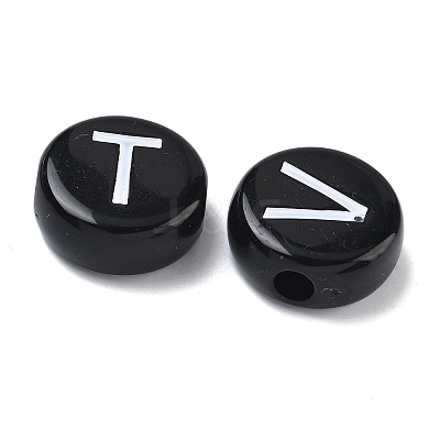 Opaque Acrylic European Beads MACR-K365-01G-1