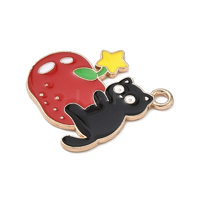Christmas Alloy Enamel Pendants ENAM-I071-01KCG-07-1