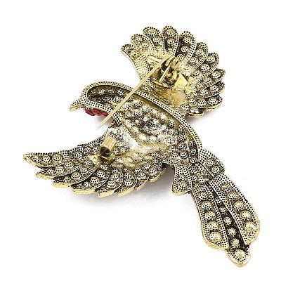 Alloy Rhinestone Lapel Pin Brooches for Backpack Clothes RB-CBA2419-02G-01-1