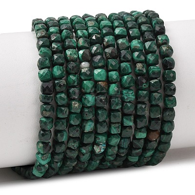 Natural Malachite Beads Strands G-C262-C02-4mm-1