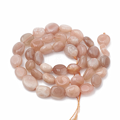 Natural Sunstone Beads Strands X-G-S331-8x10-011-1