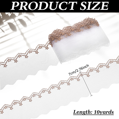 10 Yards Polyester Lace Trim OCOR-ME0001-06-1