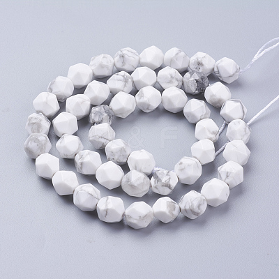 Natural Howlite Beads Strands G-J376-40-8mm-1