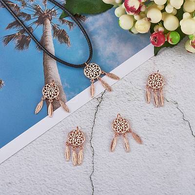 5Pcs Brass Pendants KK-SZ0004-91RG-1