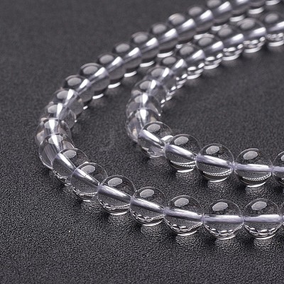 Natural Grade AB Quartz Crystal Beads Strands X-GSR8mmAB039-1