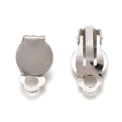 Iron Clip-on Earring Settings X-IFIN-R204-09-1