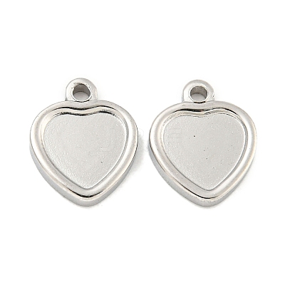 Non-Tarnish 304 Stainless Steel Pendant Cabochon Settings STAS-P365-11P-1