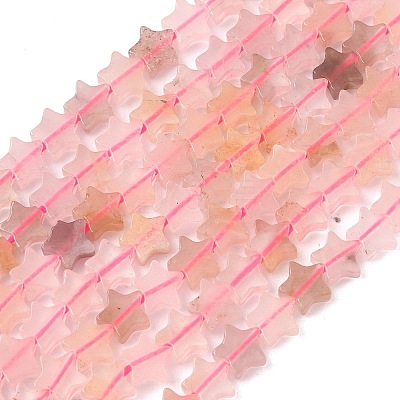Natural Violet Strawberry Quartz Beads Strands G-G085-B61-02-1