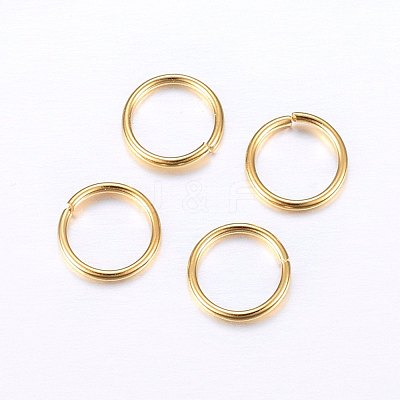 304 Stainless Steel Open Jump Rings X-STAS-O098-01G-18-1