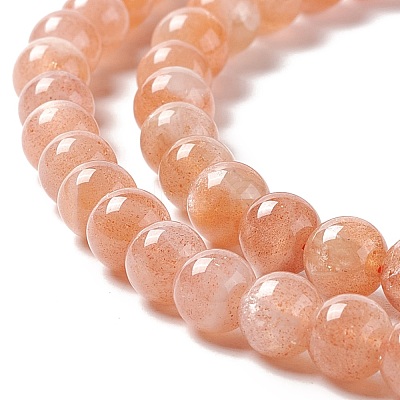 Natural Sunstone Beads Strands G-A205-28A-1