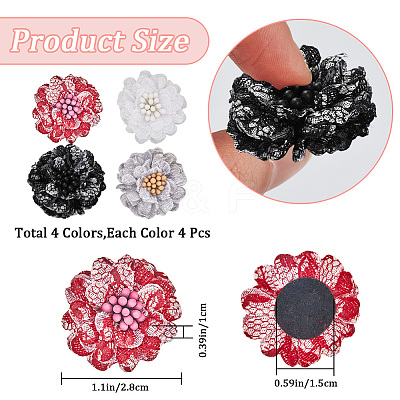 16Pcs 4 Colors Handmade Costume Accessories DIY-GF0009-83-1