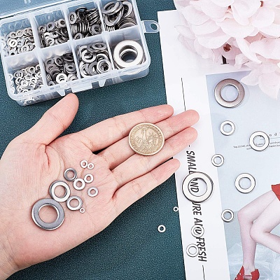 Stainless Steel Flat Washers AJEW-UN0001-007P-1