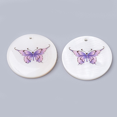 Freshwater Shell Pendants SHEL-Q020-07B-1