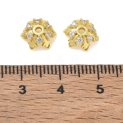Brass Micro Pave Cubic Zirconia Bead Caps CU-CBAA9C2-08G-1