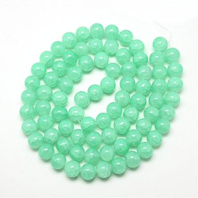 Baking Paint Crackle Glass Bead Strands DGLA-Q023-4mm-YS19-1