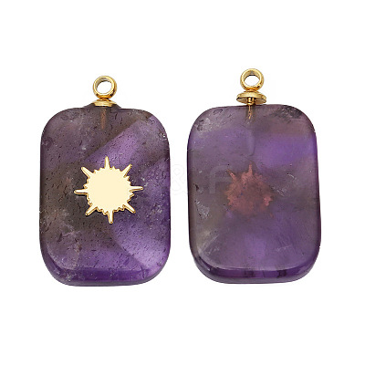 Natural Amethyst Pendants FIND-PW0015-01B-11-1