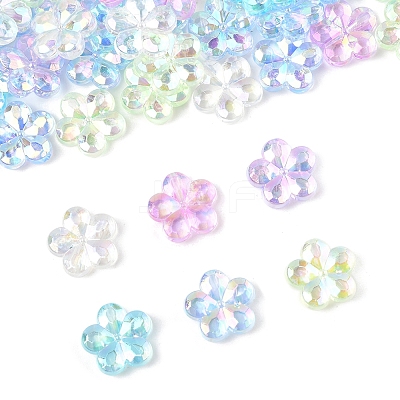 97.2G 6 Colors Transaparent Acrylic Beads PACR-FS0001-07-1