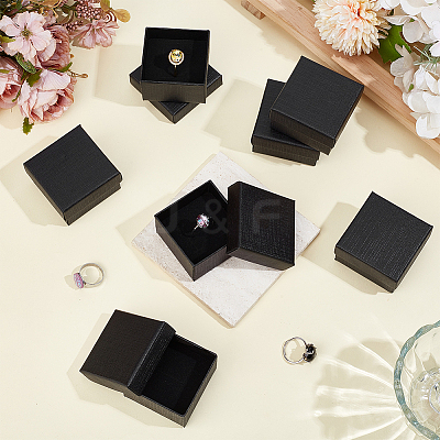 Square Cardboard Jewelry Storage Boxes CON-WH0115-35C-1