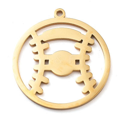 304 Stainless Steel Pendants STAS-M076-09G-1
