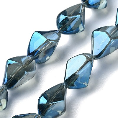Electroplate Transparent Glass Beads Strands EGLA-E060-01A-FR04-1